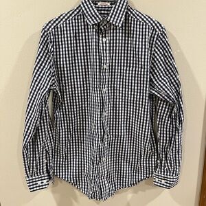 Merona Navy and White Casual Button Down Shirt